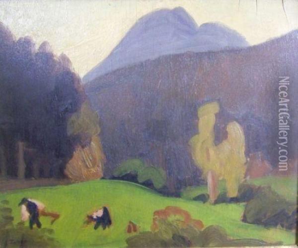 La Chalmont, Alsace Oil Painting - Jules Emile Zingg