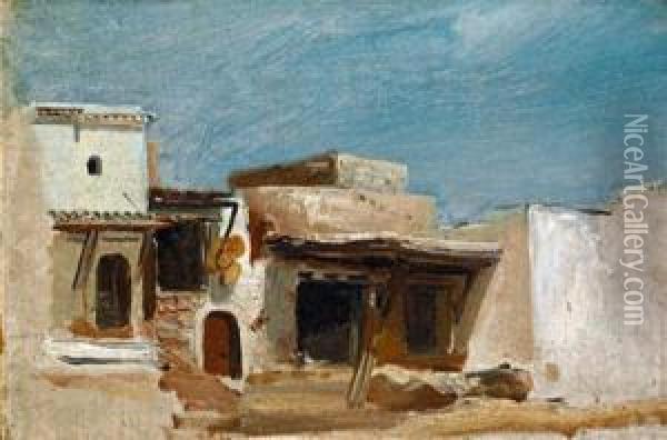 Alger, Le Faubourg Bab-azoun Oil Painting - Antoine Leon Morel-Fatio