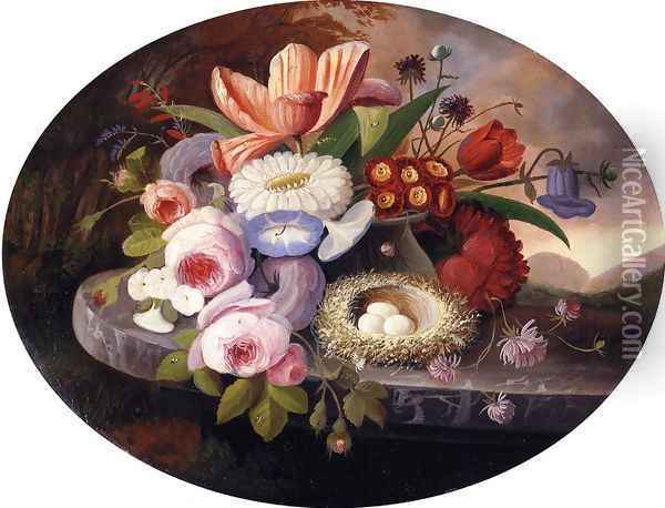 Flowers Oil Painting - Severin Roesen