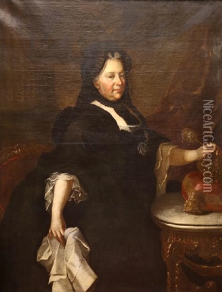 Portrait Of The Empress Maria Theresa Oil Painting - Anton von Maron