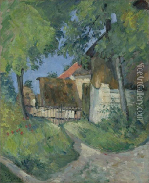 Property From The Collection Of Paul R. And Mary Haas
 

 
 
 

 
 Entree De Ferme, Rue Remy, A Auvers-sur-oise Oil Painting - Paul Cezanne