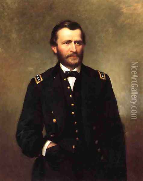 Portrait of General Ulysses S. Grant Oil Painting - George Cochran Lambdin