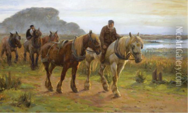 The End Of The Day Oil Painting - William Evans Linton