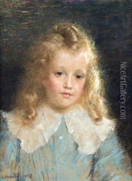Portrait De Jeune Garcon Oil Painting - Charles-Lucien Leandre