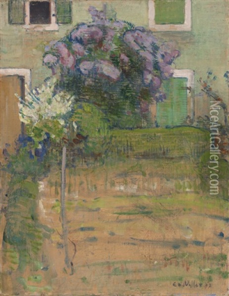 Les Lilas Oil Painting - Edouard Vallet