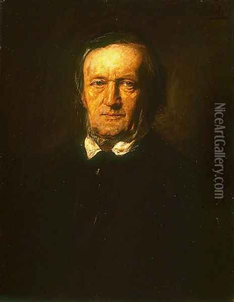 Bildnis Richard Wagner (Portrait of Richard Wagner) Oil Painting - Franz von Lenbach