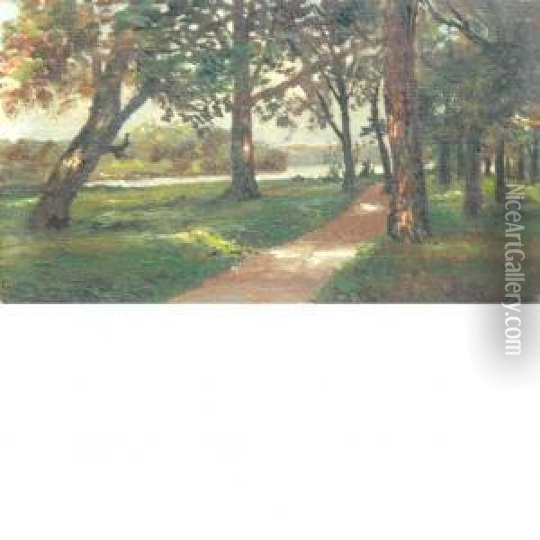 A Path Through The Trees Oil Painting - William Trost Richards