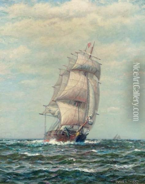 On The High Seas Oil Painting - James Gale Tyler