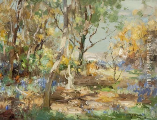 Wooded Landscape Oil Painting - Thomas Bromley Blacklock