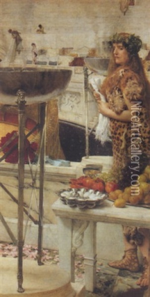 Preparations: In The Coliseum Oil Painting - Sir Lawrence Alma-Tadema