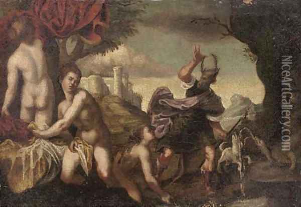 Diana and Acteon Oil Painting - Venetian School