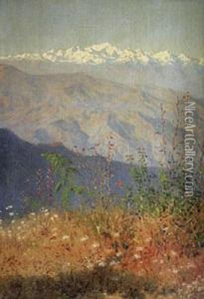 Paesaggio Montano Oil Painting - Vasili Vasilyevich Vereshchagin