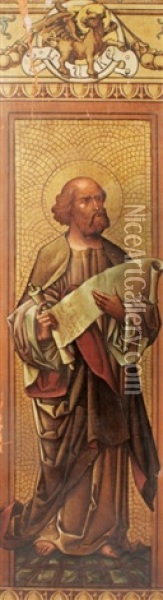 Murals Of The Evangelists (4 Works) Oil Painting - Harry Clarke