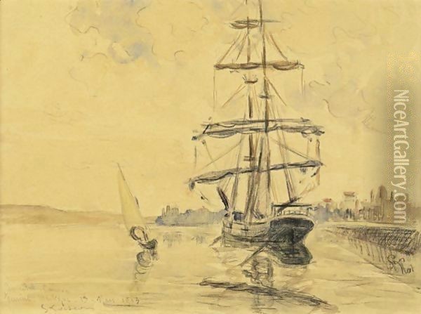 Le Port Des Martigues, Ferriere Oil Painting - Gustave Loiseau