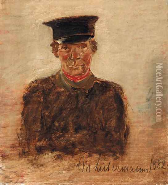 Kopf eines alten Mannes Oil Painting - Max Liebermann