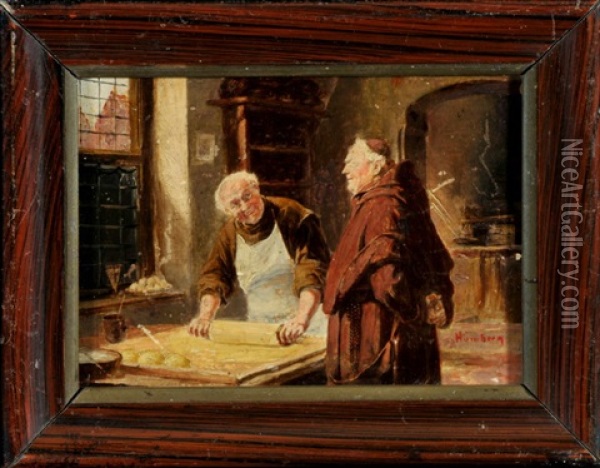 In Der Klosterbackstube Oil Painting - Adolf Humborg