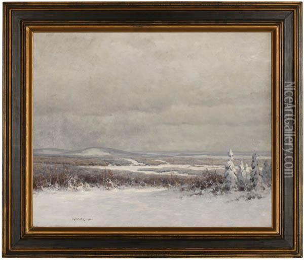 Winter Landscape Oil Painting - Nelson Gray Kinsley