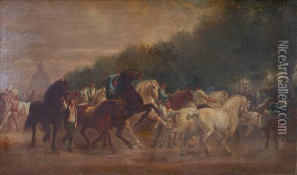 Thehorse Fair Oil Painting - Rosa Bonheur