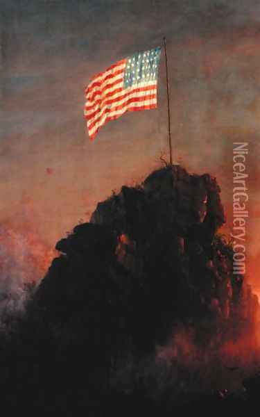 Our Flag, 1864 Oil Painting - Frederic Edwin Church
