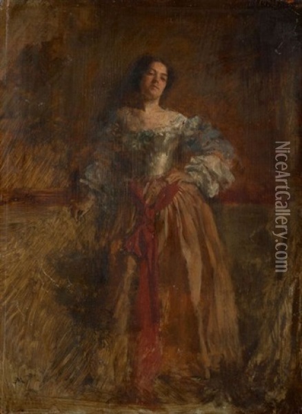 Portrait Presume De Madame Sabatier Oil Painting - Ernest Meissonier