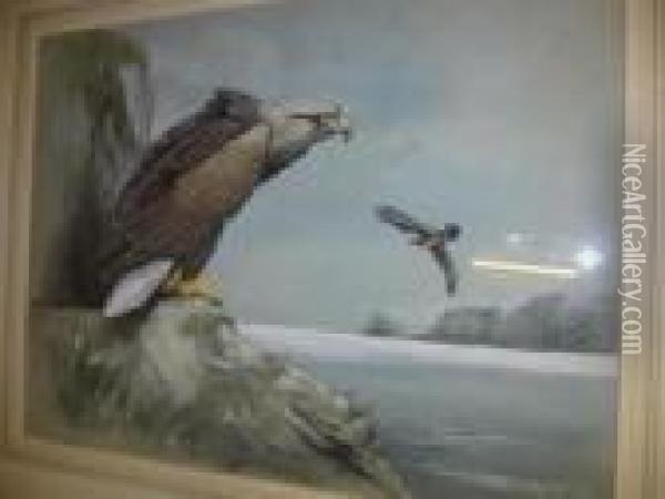 White Tailed Sea Eagle Oil Painting - Johann Jonas Michael