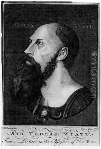 Portrait of Sir Thomas Wyatt the Younger Oil Painting - Hans Holbein the Younger