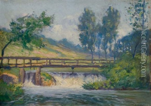 Pont Au Dessus De La Riviere Oil Painting - Paul Madeline