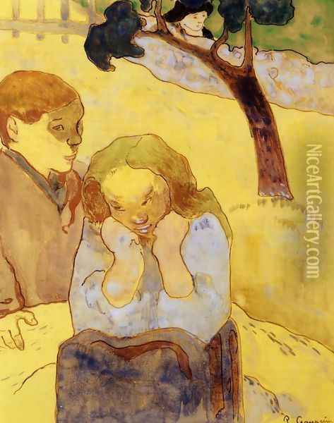 Human Misery Oil Painting - Paul Gauguin