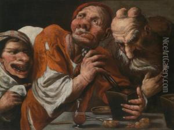 Gli Alchimisti Oil Painting - Pietro Della Vecchio