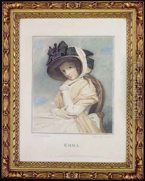 Emma, engraved and pub. by John Jones c.1745-97, 1785 Oil Painting - George Romney