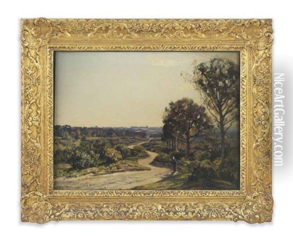 Near Montreuil Oil Painting - Sir Herbert Edwin Pelham Hughes-Stanton