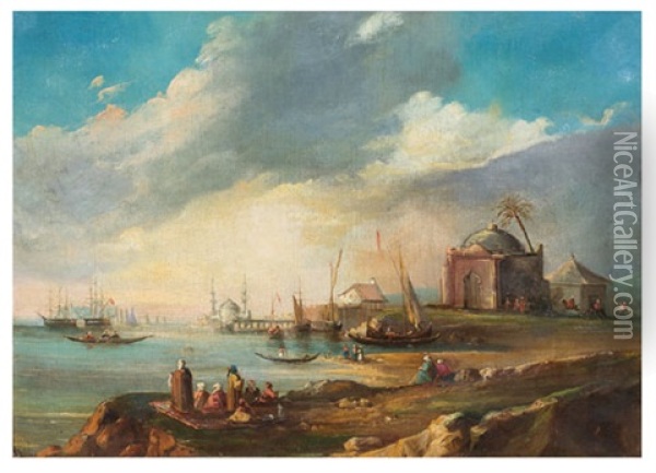 Constantinople Oil Painting - Carlo Bossoli