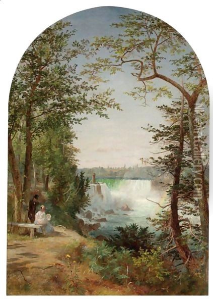 Niagara Falls Oil Painting - Jasper Francis Cropsey