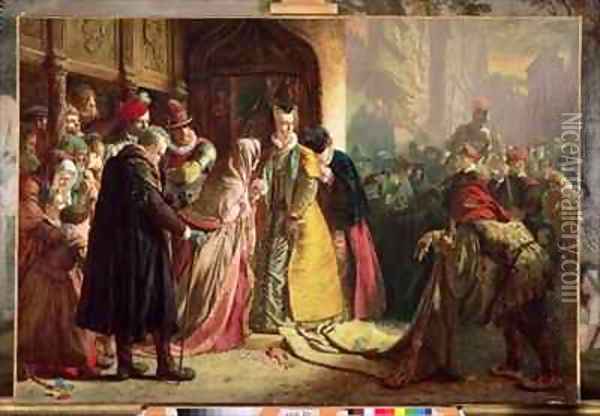Return of Mary Queen of Scots to Edinburgh Oil Painting - James Drummond