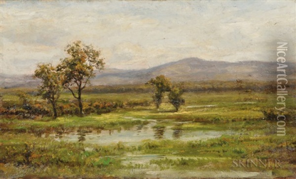 Water-meadow Oil Painting - Jonathan Bradley Morse