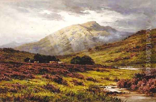 Ben Cruachan from Inverlochy, Argyllshire Oil Painting - H.D. Hillier