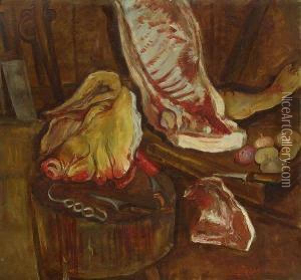 Composition A La Tete De Cochon Oil Painting - Paul Van Ryssel