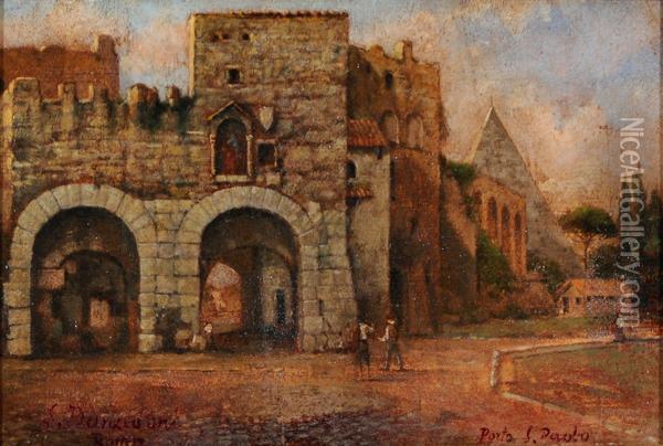 Porta San Paolo A Roma Oil Painting - Stefano Donadoni
