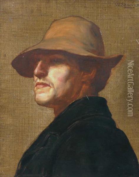 Portrait Of William Dushie Oil Painting - William Strang