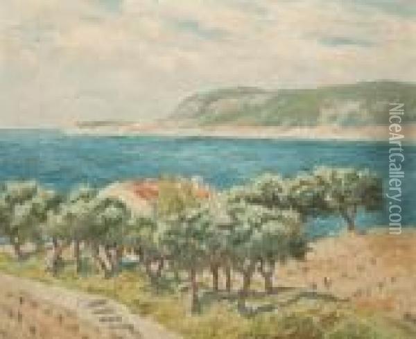Coast Near Cassis Oil Painting - Bonny Rupert