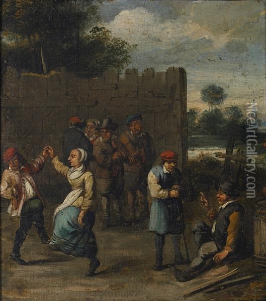 A Village Celebration Oil Painting - David The Younger Teniers
