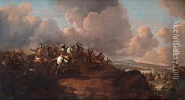 Battle Scene Oil Painting - Jan Wyck