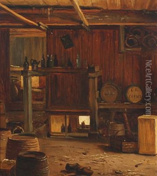 Bryggers Oil Painting - Peter (Johann P.) Raadsig