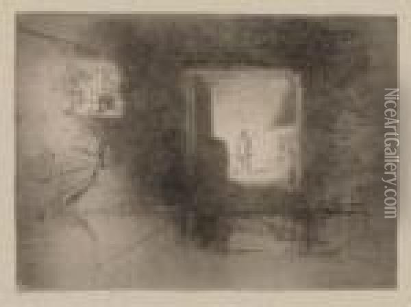 Nocturne: Furnace Oil Painting - James Abbott McNeill Whistler