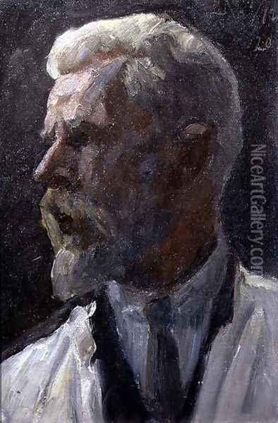 Self Portrait, 1920 Oil Painting - Laurits Regner Tuxen