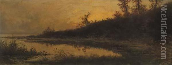 Paesaggio Fluviale Oil Painting - Giacinto Bo