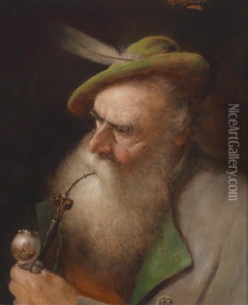 Portrait Eines Forsters Oil Painting - Alois Heinrich Priechenfried