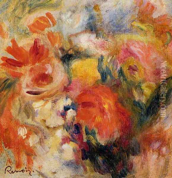Flower Study Oil Painting - Pierre Auguste Renoir