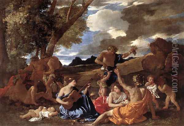 Bacchanal- the Andrians 1628-30 Oil Painting - Nicolas Poussin