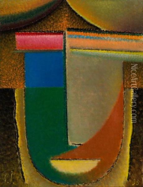 Abstrakter Kopf: Afrika Oil Painting - Alexei Jawlensky